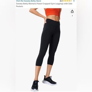 Sweaty Betty power cropped gym leggings- Womens M- NEW